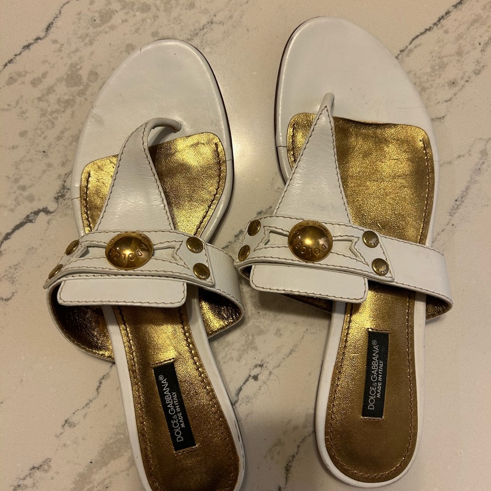 Dolce & Gabbana White Sandals